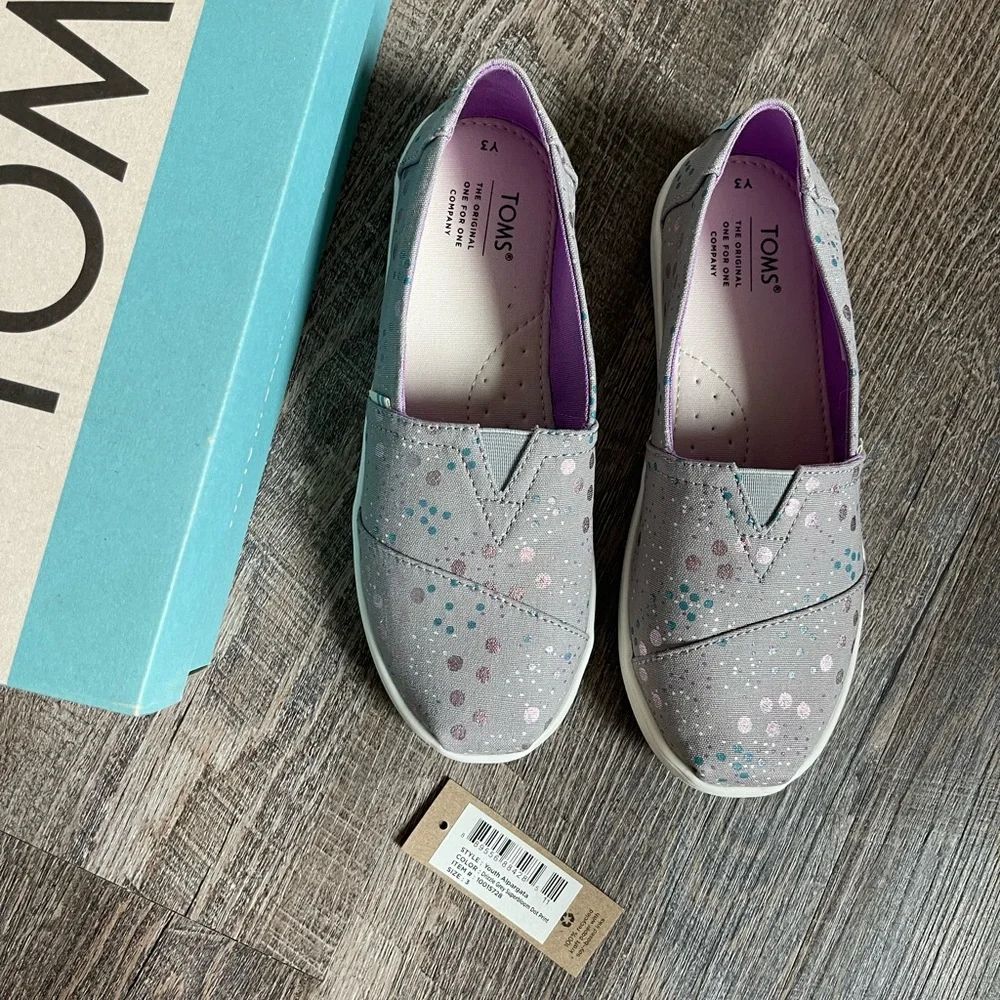 Toms Alpargata Drizzle Grey Superbloom Dot print shoes